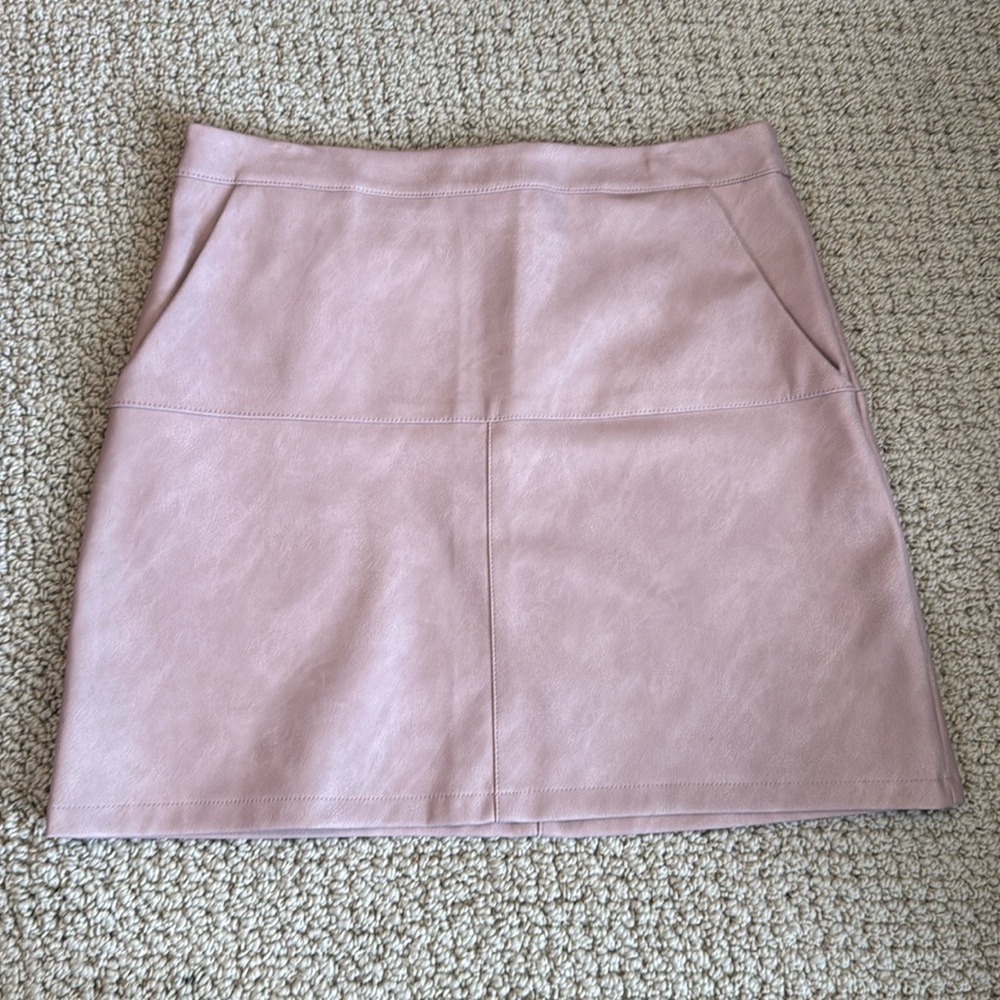 Pink high waist skirt